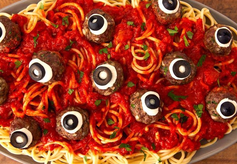 Halloween Special Eyeball Pasta Recipe