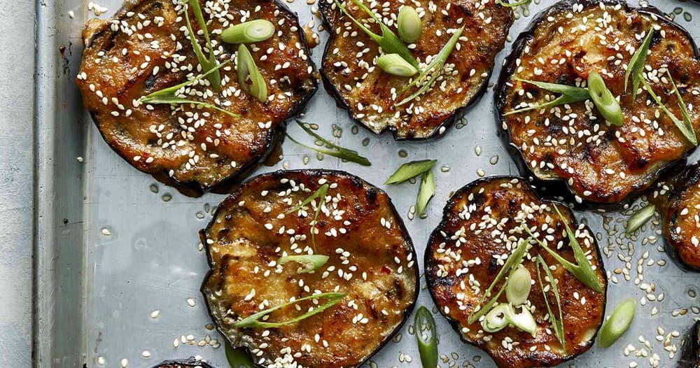 Roasted Eggplant With Miso and Sesame Seeds