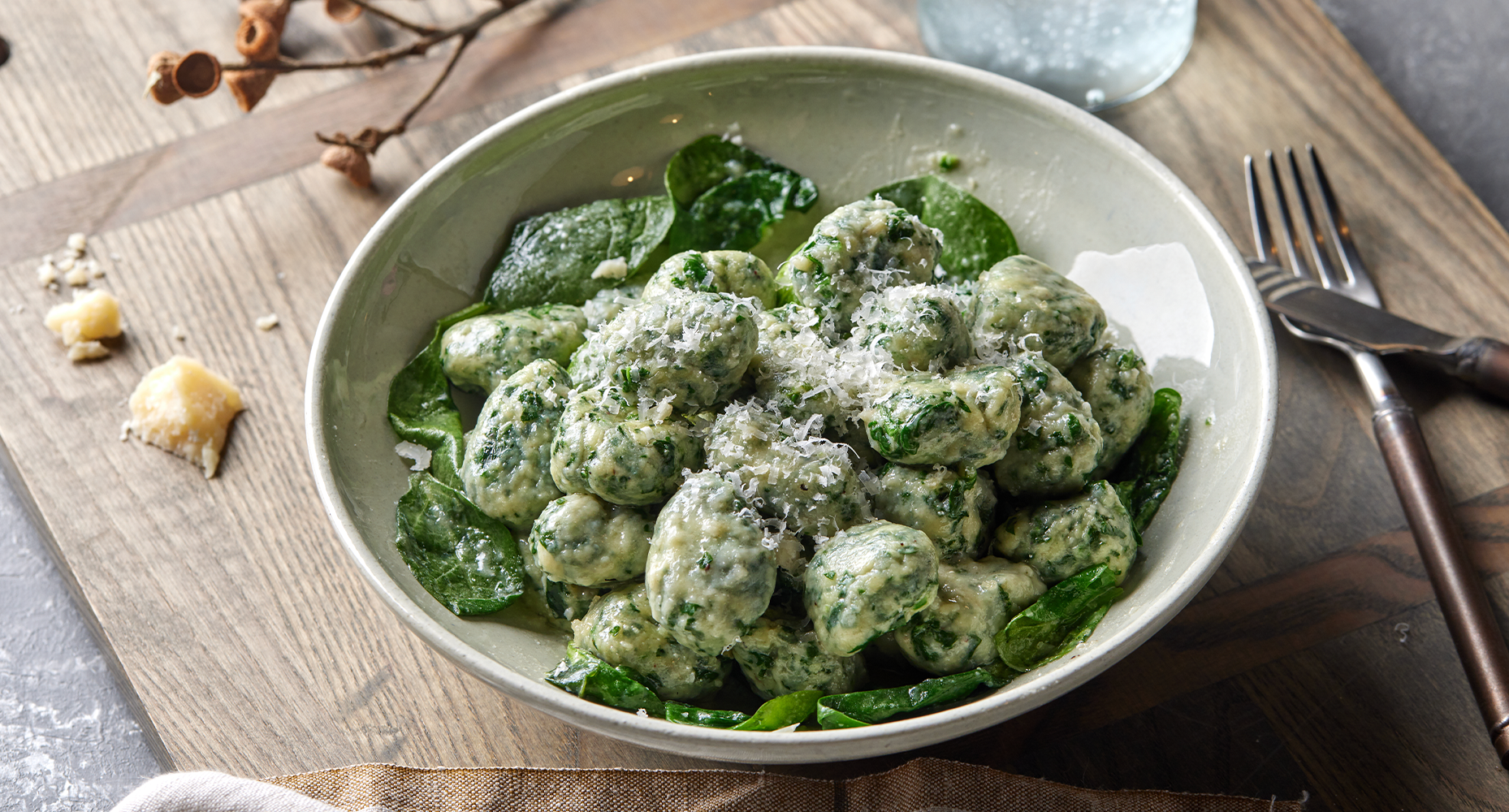 Spinach and ricotta gnocchi