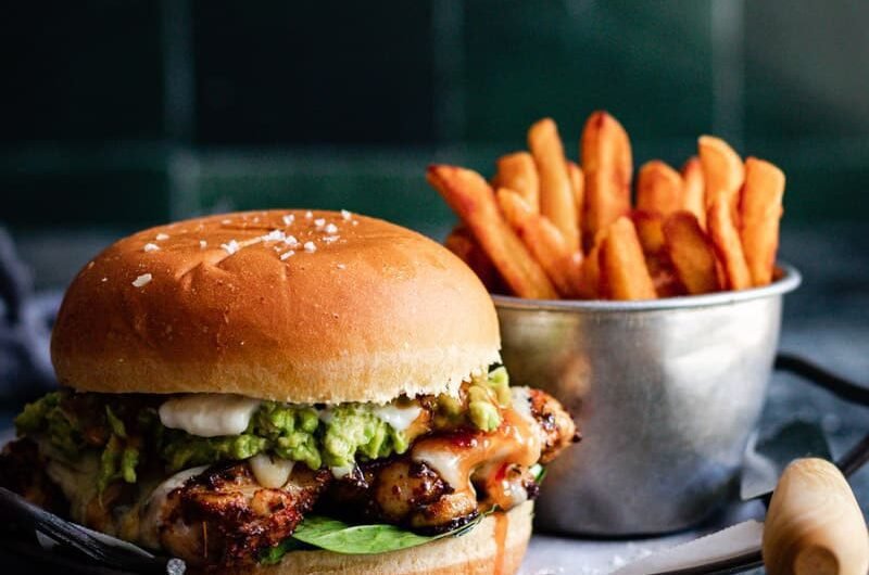 Cajun chicken burgers