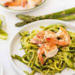 Zucchini Noodles with Avocado Pesto & Shrimp