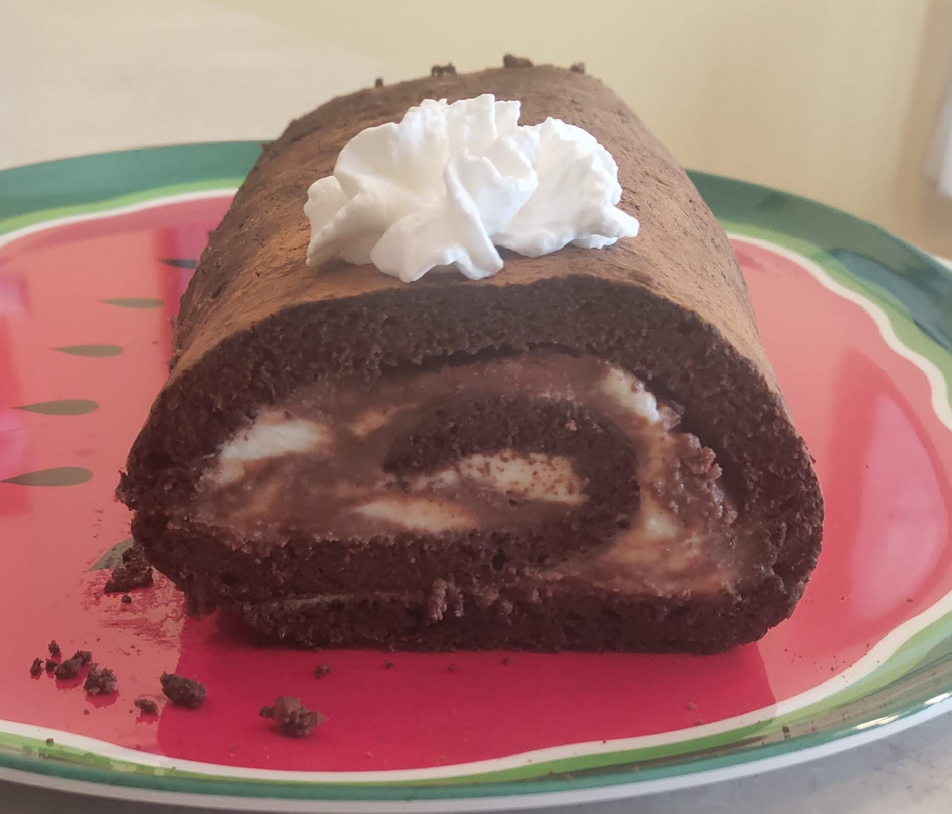Triple Chocolate Roll Cake