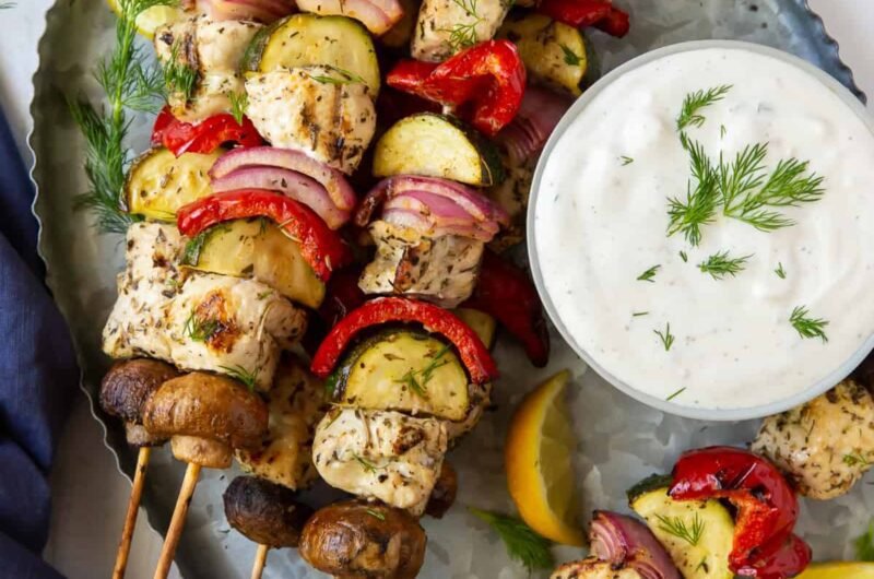 Marinated Greek Chicken Kabobs