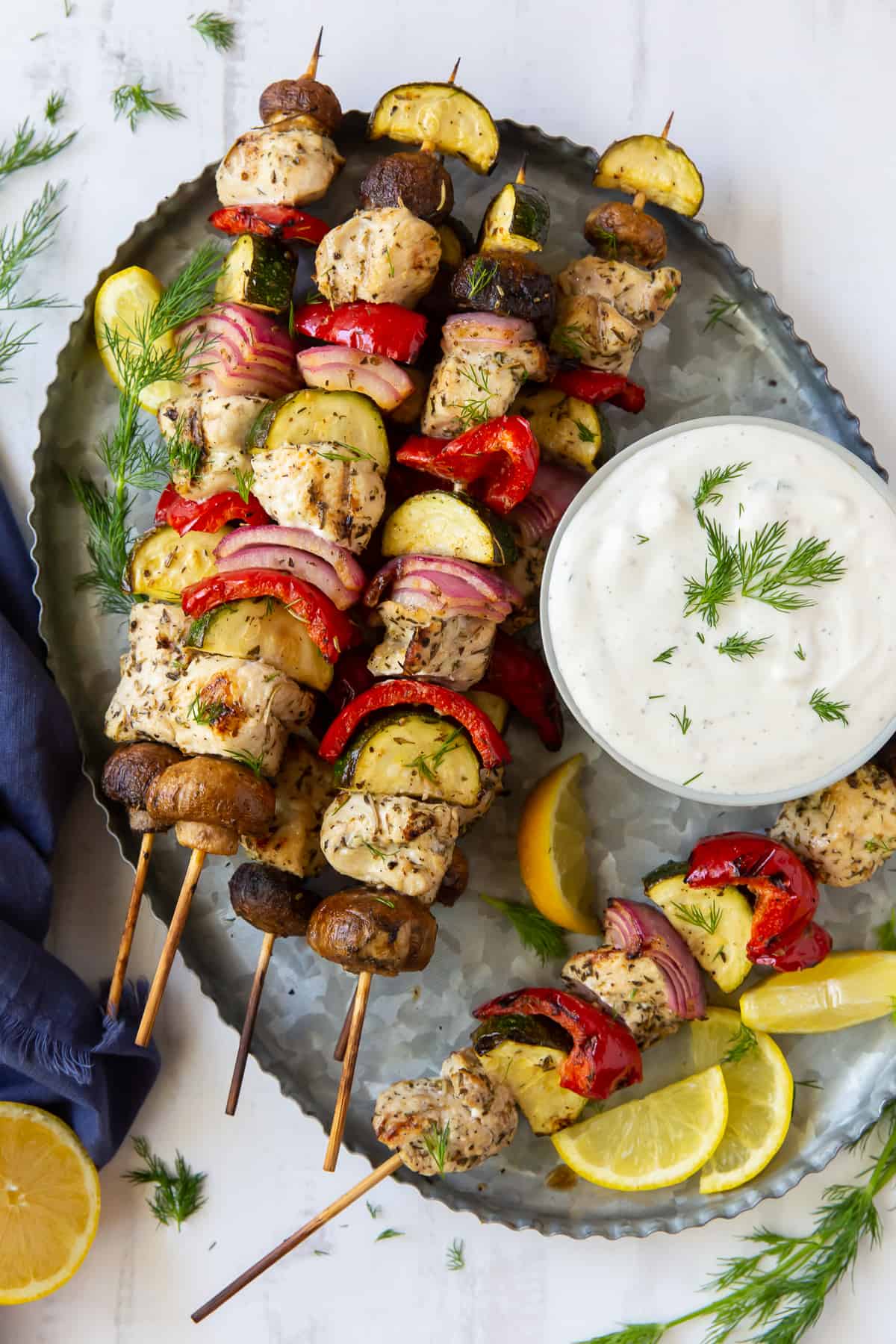 Marinated Greek Chicken Kabobs