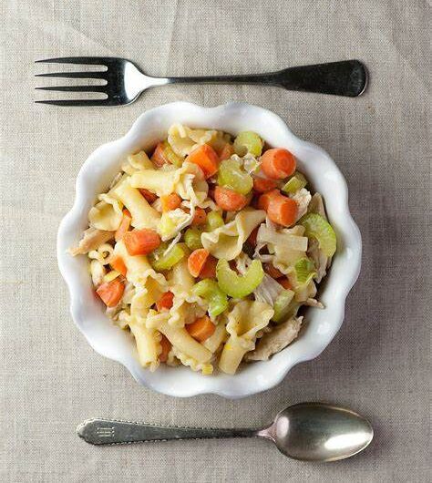 Chicken Pot Pie Pasta Bake