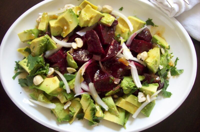 Roasted Beet and Avocado Salad