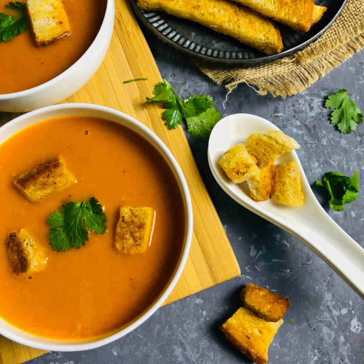 Tomato Shorba / Indian Tomato Soup in Instant Pot