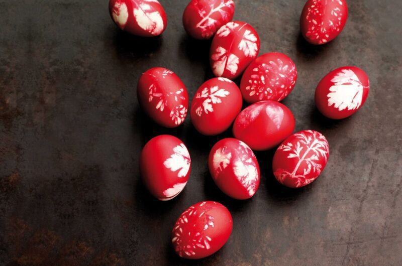 Dyed Greek Red Easter Eggs