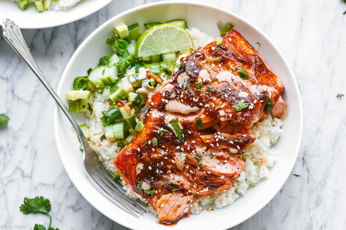 BBQ Salmon Bowls