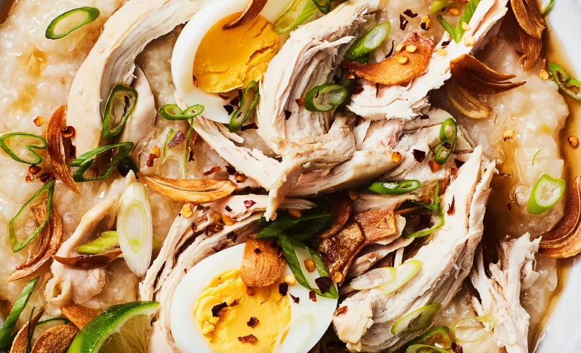 chicken arroz caldo bowl
