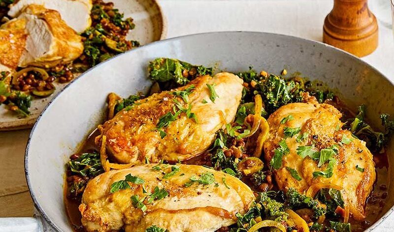 Lemony Chicken Lentils