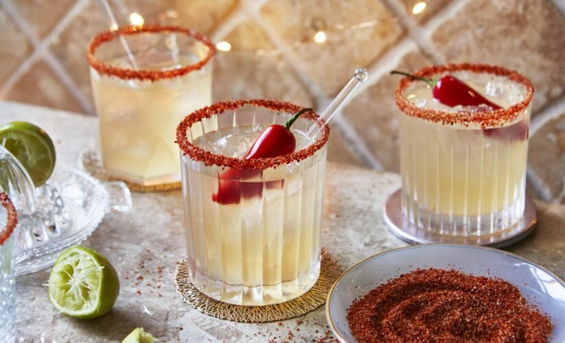 spicy margarita in glass