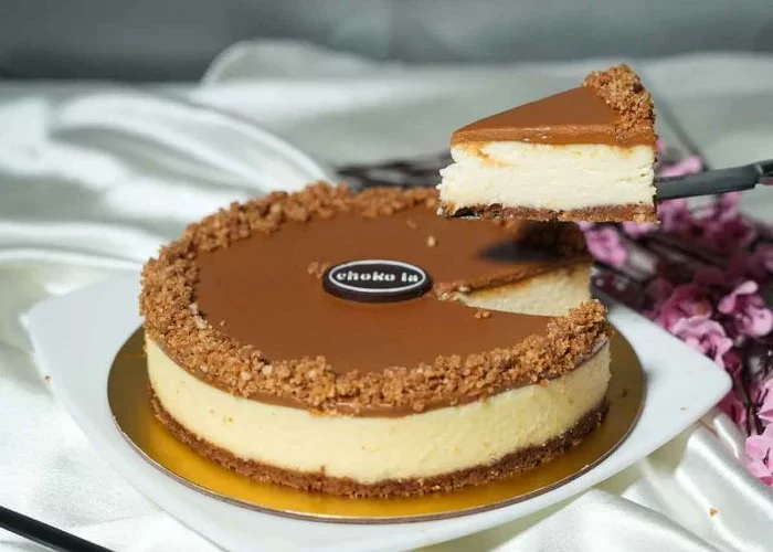 biscoff cheesecake slice