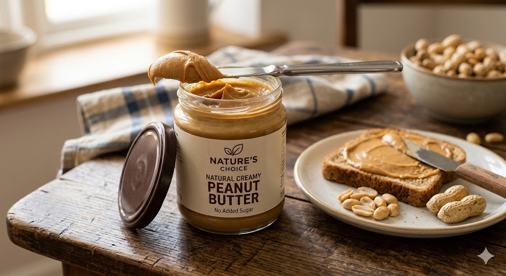homemade peanut butter jar