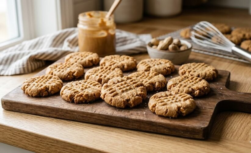 peanut butter cookies fork pattern