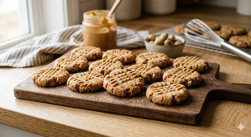 peanut butter cookies fork pattern