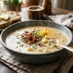 creamy potato soup bowl