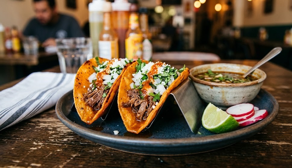 birria tacos with consommé