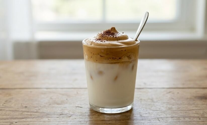 whipped coffee foam drink