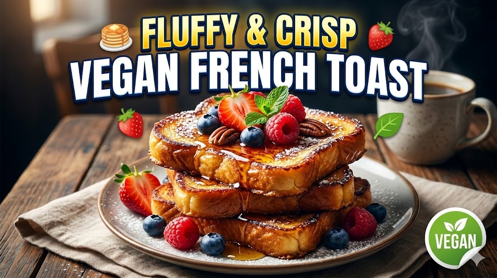 fluffy vegan french toast slices