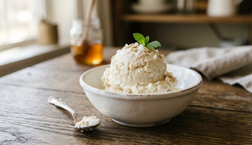 high protein cottage cheese ice cream scoop