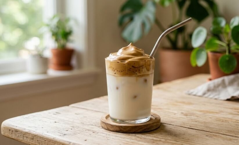 dalgona coffee whipped foam