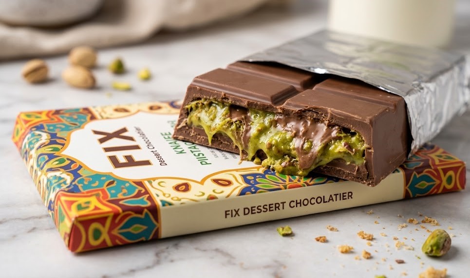 dubai chocolate bar pistachio filling