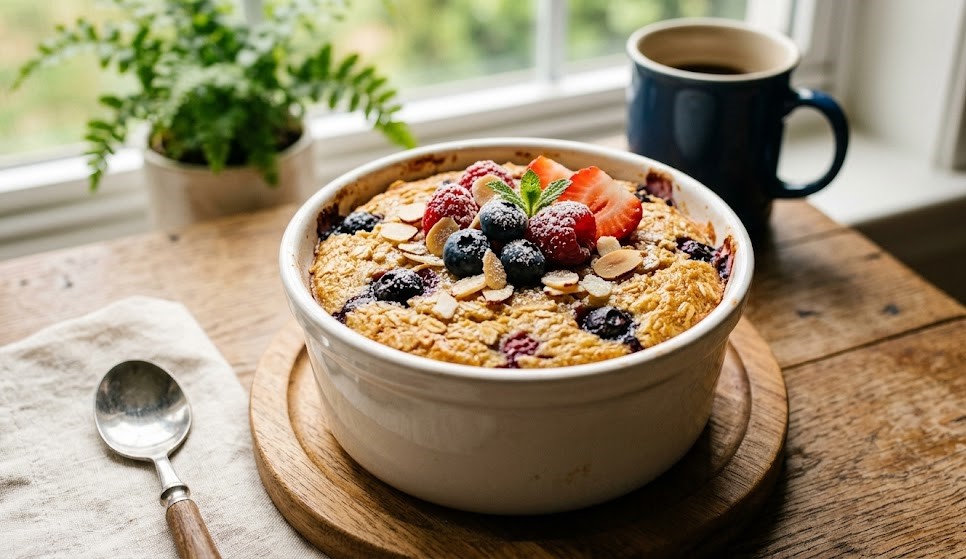 baked oats tik tok recipe bowl
