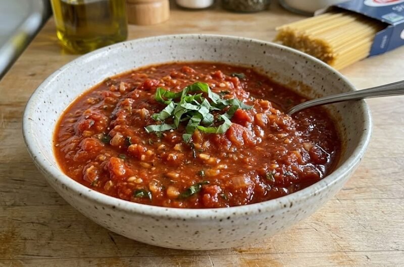 Homemade Spaghetti Sauce with Ground Beef