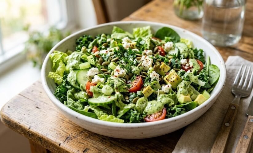 green goddess salad bowl,