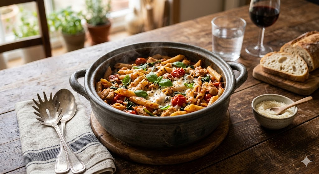 one pot pasta skillet dish