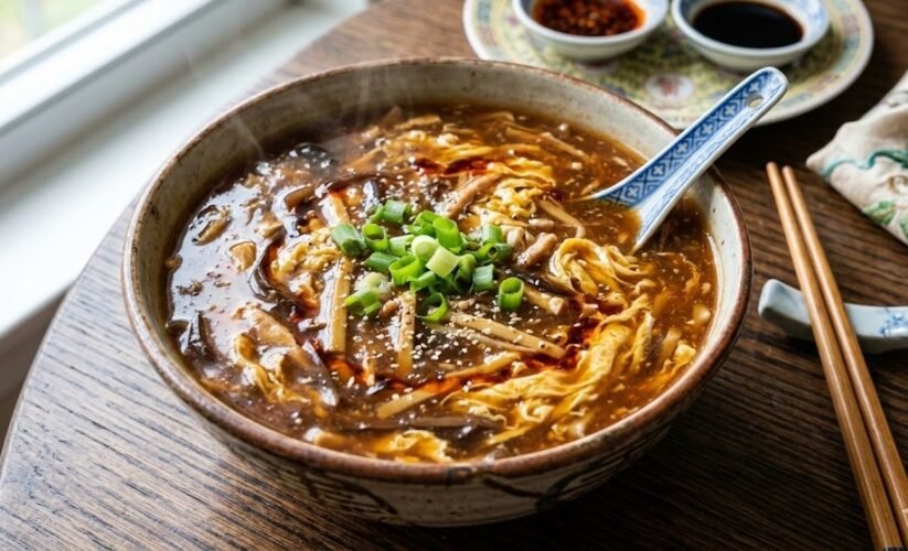 chinese hot and sour soup bowl