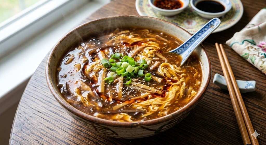 chinese hot and sour soup bowl