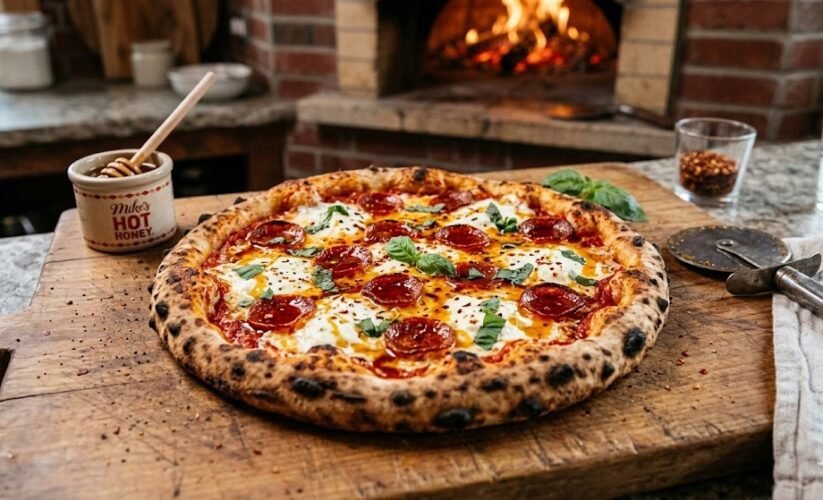 hot honey pizza pepperoni drizzle
