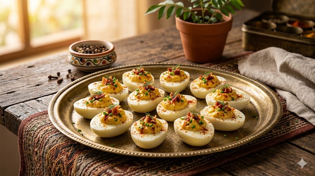 classic deviled eggs platter