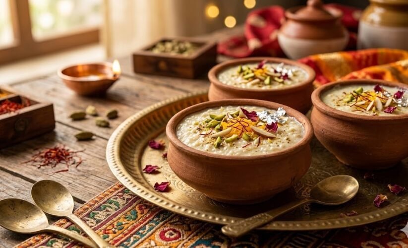 phirni dessert in clay pot