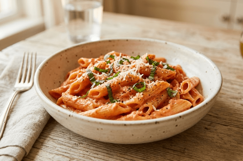 Easy Pink Sauce Pasta