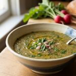 creamy radish greens soup