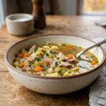 homemade turkey soup with vegetables