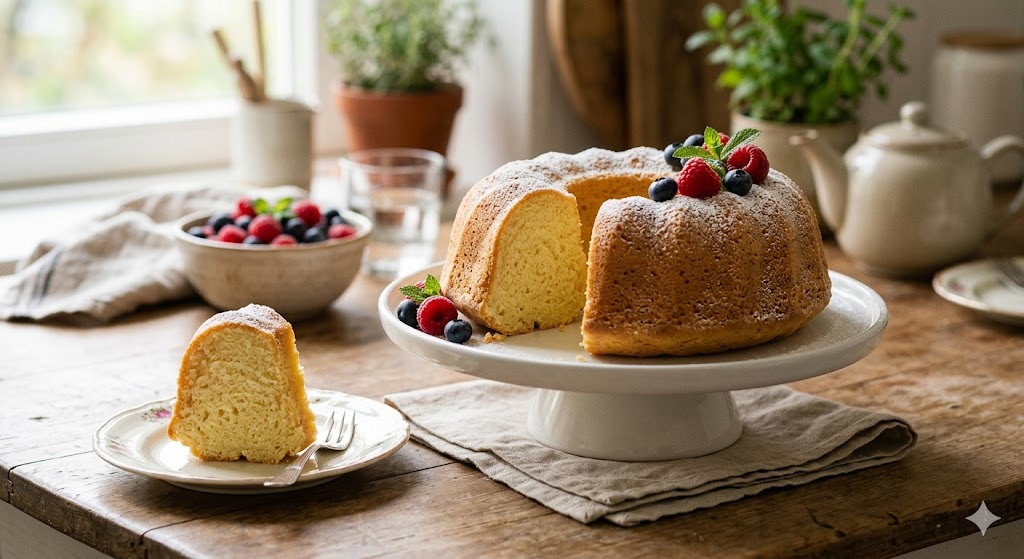fluffy japanese yogurt cake slice airy texture