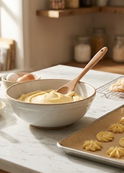 homemade butter cookies plate