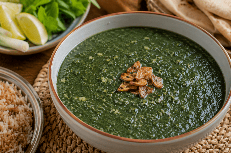 Authentic Molokhia (Egyptian Jute Mallow Soup)