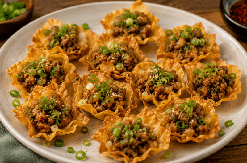 Open-Faced Wontons