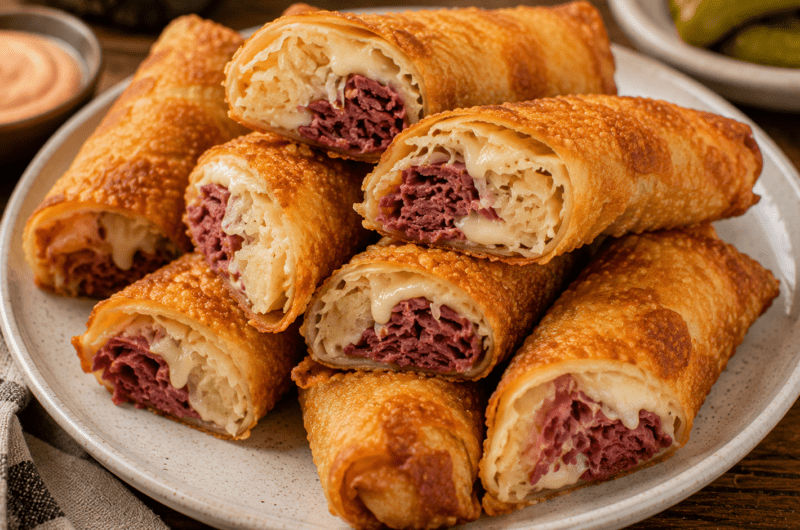 Crispy Reuben Rolls