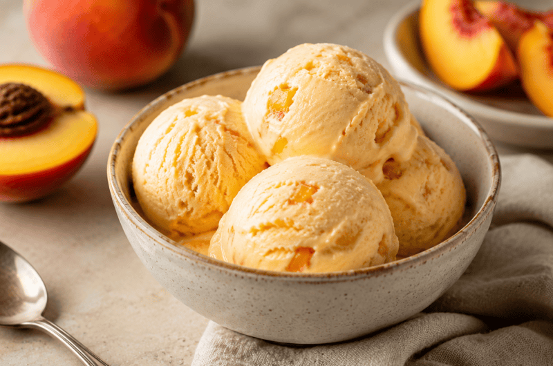 Old-Fashioned Peach Ice Cream