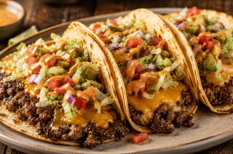 Easy Smash Burger Tacos