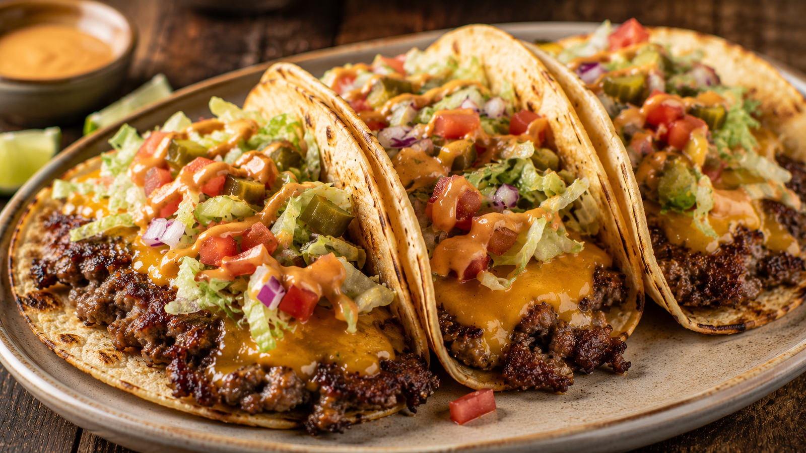 Easy Smash Burger Tacos