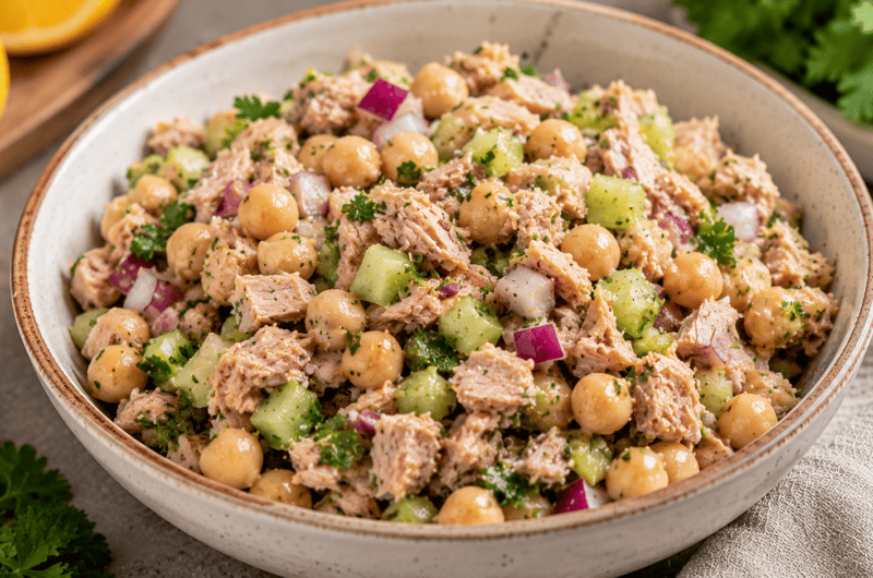 10 Minute Chickpea Tuna Salad