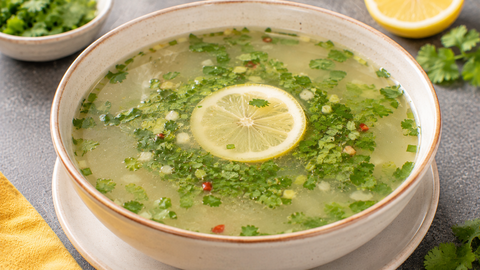 Lemon Coriander Soup